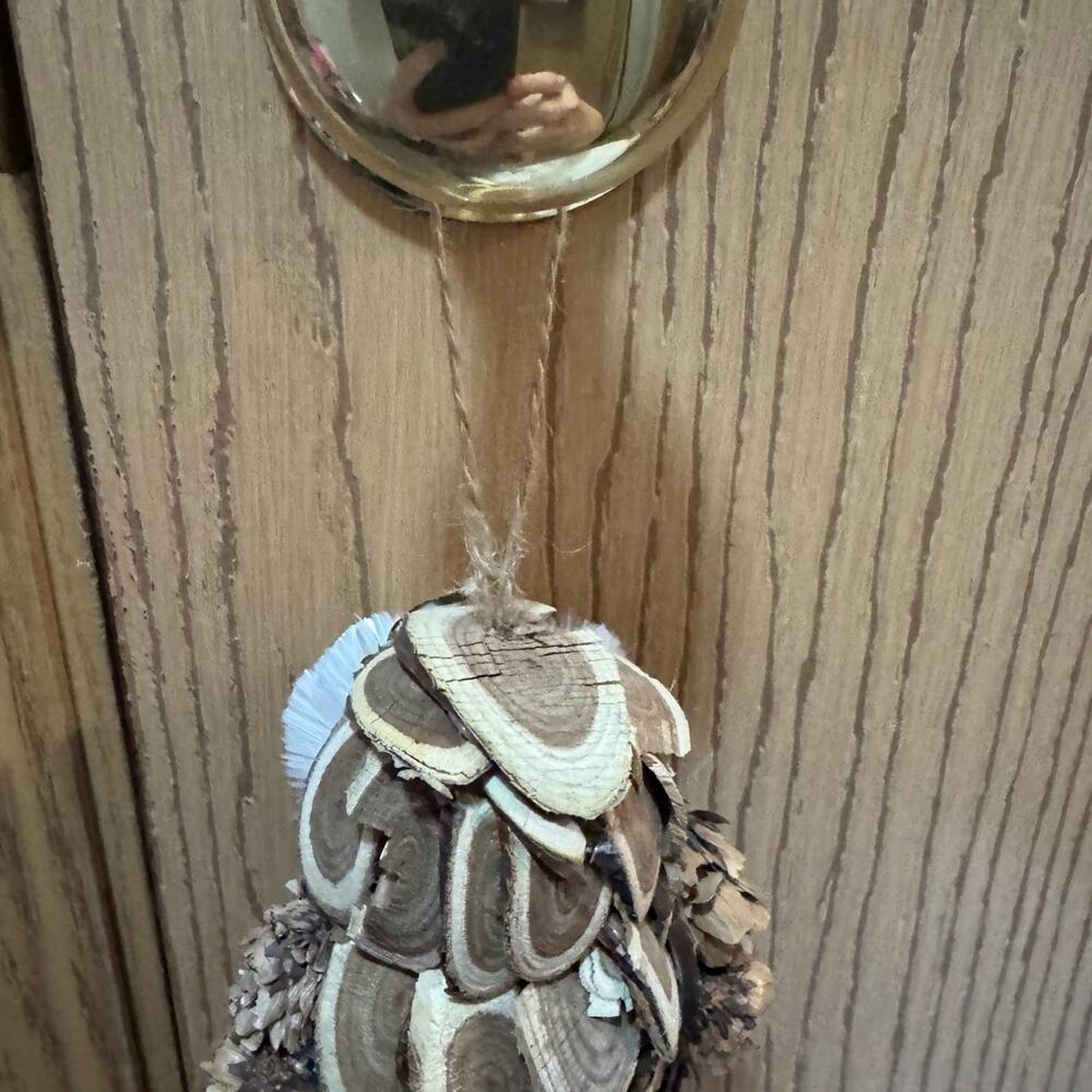 Handmade wooden owl ornament - Picture 5 of 6